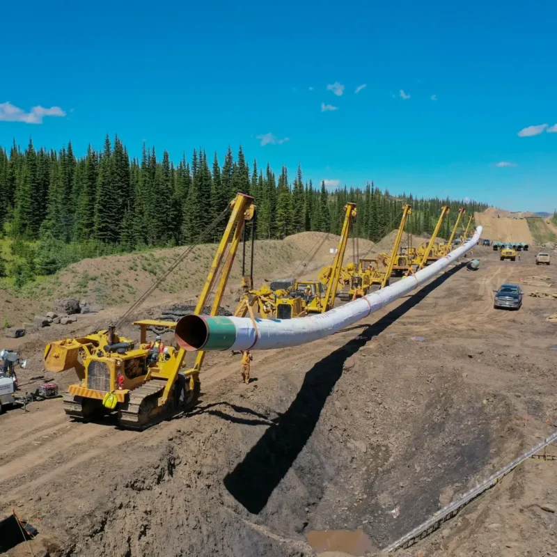 Pipeline and industrial photography services showcasing environmental care, safety, and pipeline infrastructure construction.