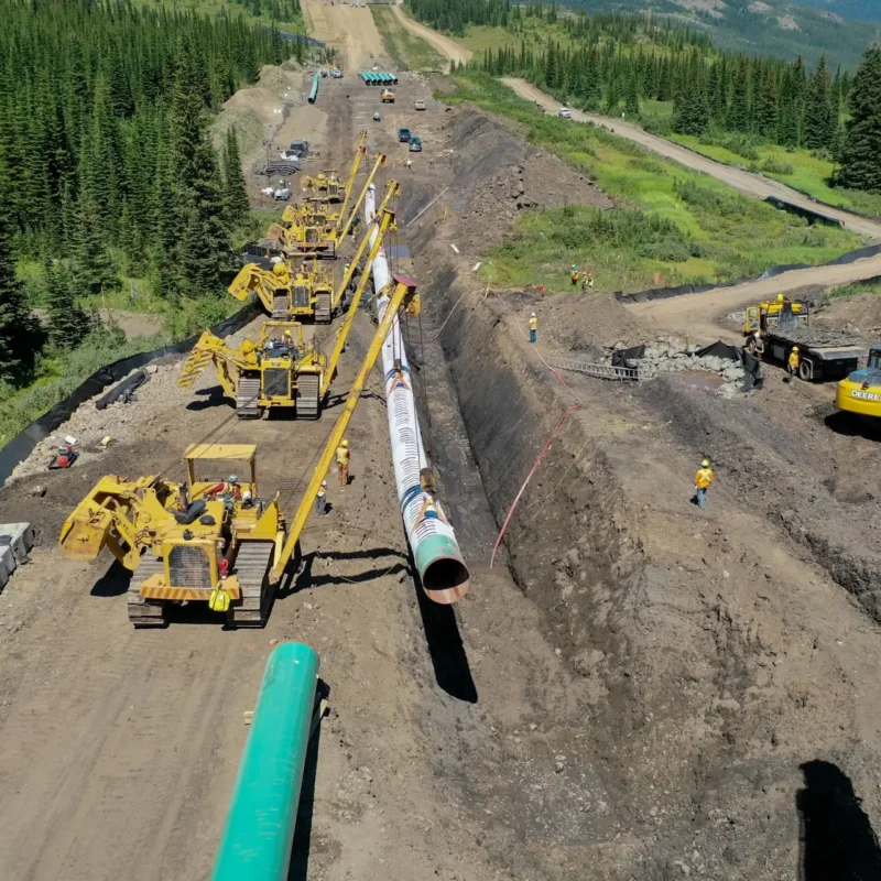 Pipeline and industrial photography services showcasing environmental care, safety, and pipeline infrastructure construction.